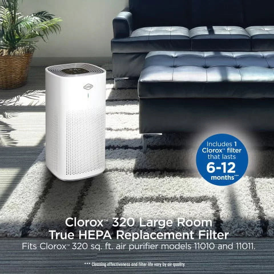 Clorox 320 Large Room True HEPA Replacement Filter, 320 Sq. ft., 12010