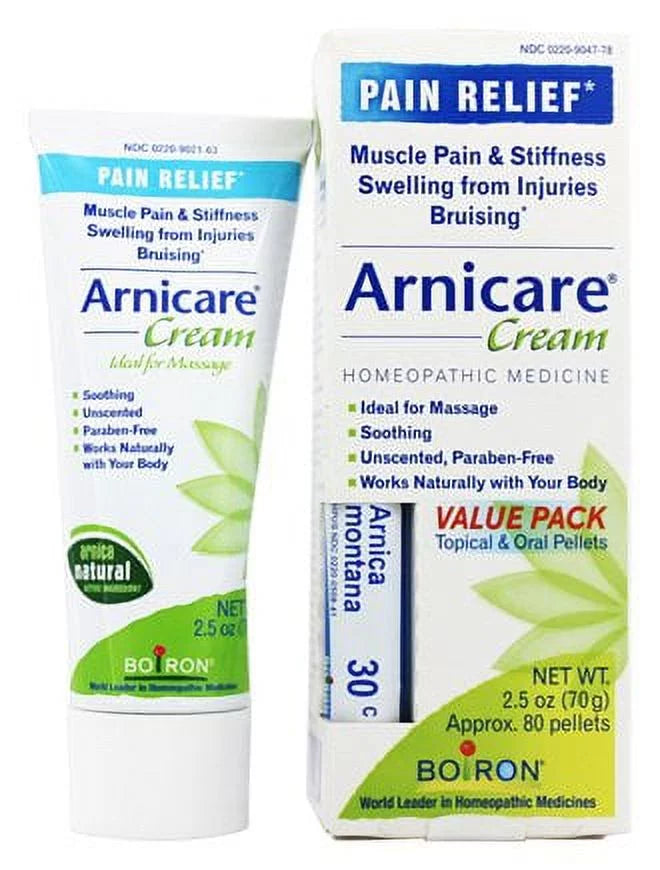 Boiron Arnicare Cream Value Pack with 30 C Blue Tube - 2.5 oz (pack of 2)