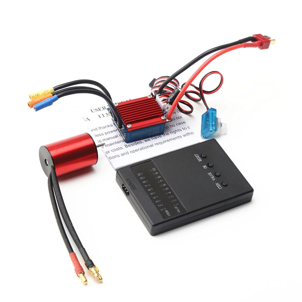 S2435 4800KV Brushless Motor 4P Sensorless 25A Brushless ESC Electric Speed Controller Programming 2.2KG Servo for 116 118 RC Car Truck