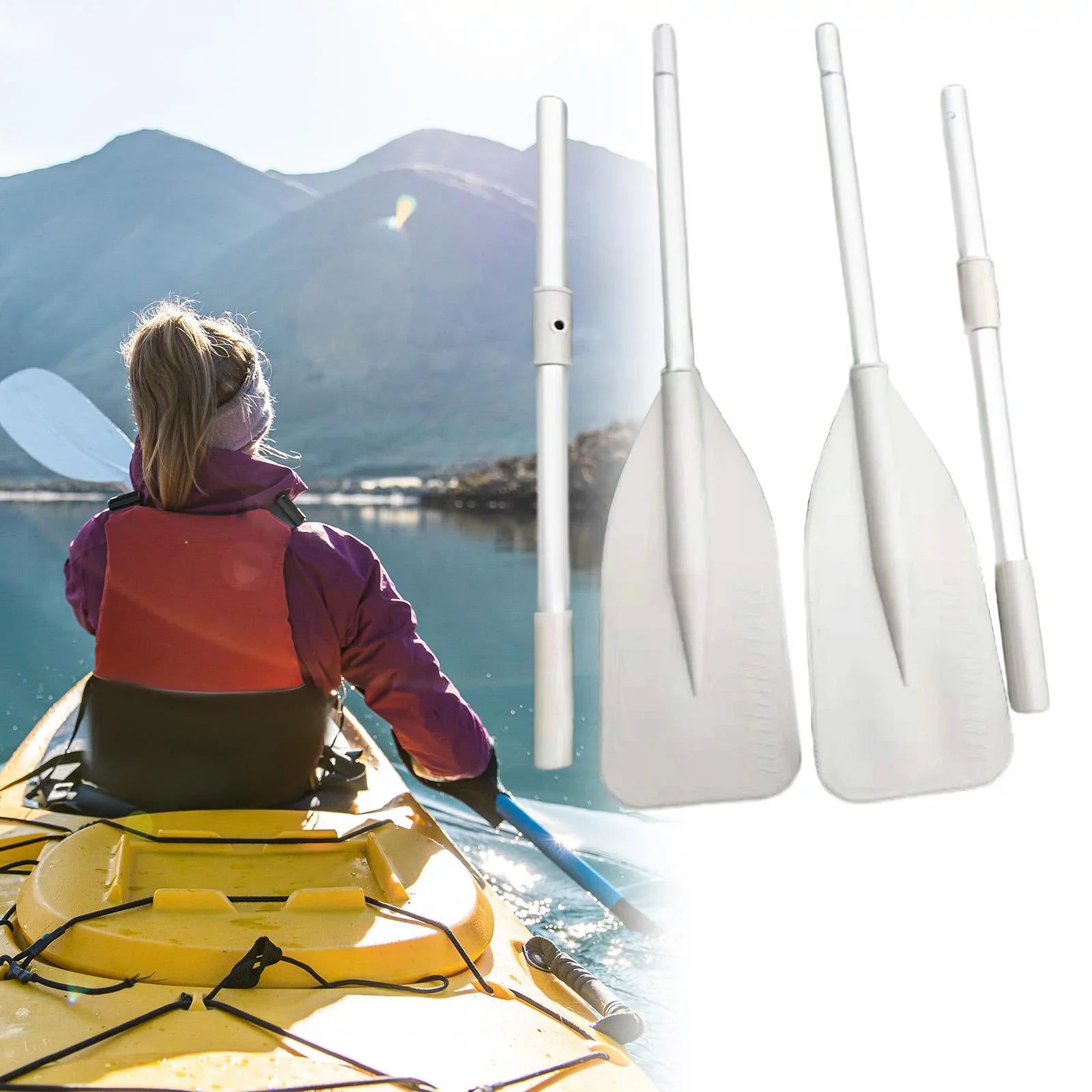 2Pcs Removable Accs Packable Portable Supplies Strong for Stand up Vessel Paddleboard Surfboard Surfing Canoeing Grey