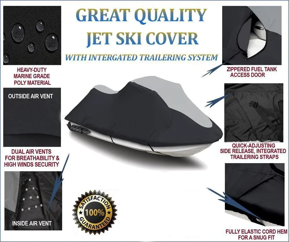SUPER HEAVY-DUTY TOP OF THE LINE JETSKI Coating Fitting for Yamaha GP 1200 700 Jet Ski PWC Trailerable Protection 1995-1999 2 Seater