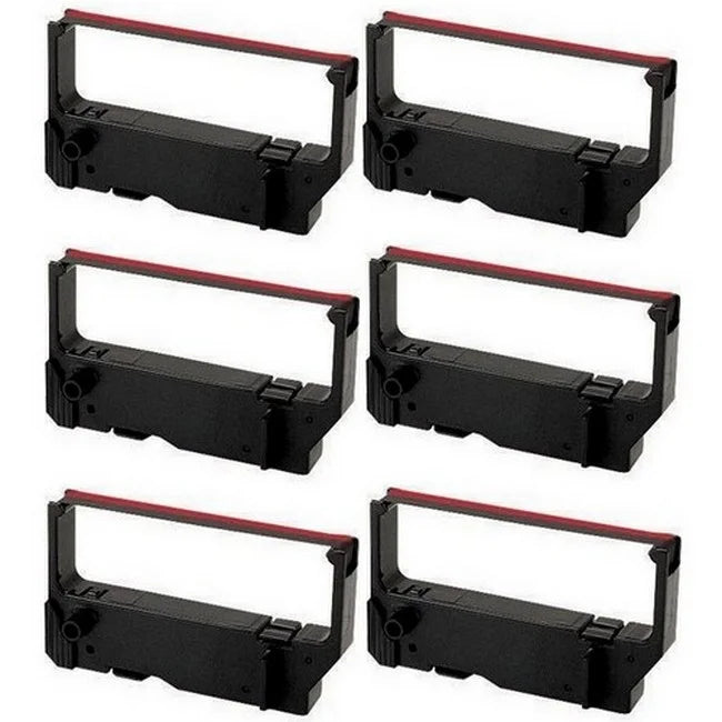 PrinterDash Matching Replacement for Star-Micronics MP-200 Series/MP-235/MP-242/MP-292/MP-512/SP-200 Series/SP-212/SP-242/SP-500/SP-2000 Black/Red P.O.S. Printer Ribbons (6/PK) (30980113BR)