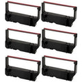 PrinterDash Matching Replacement for Star-Micronics MP-200 Series/MP-235/MP-242/MP-292/MP-512/SP-200 Series/SP-212/SP-242/SP-500/SP-2000 Black/Red P.O.S. Printer Ribbons (6/PK) (30980113BR)