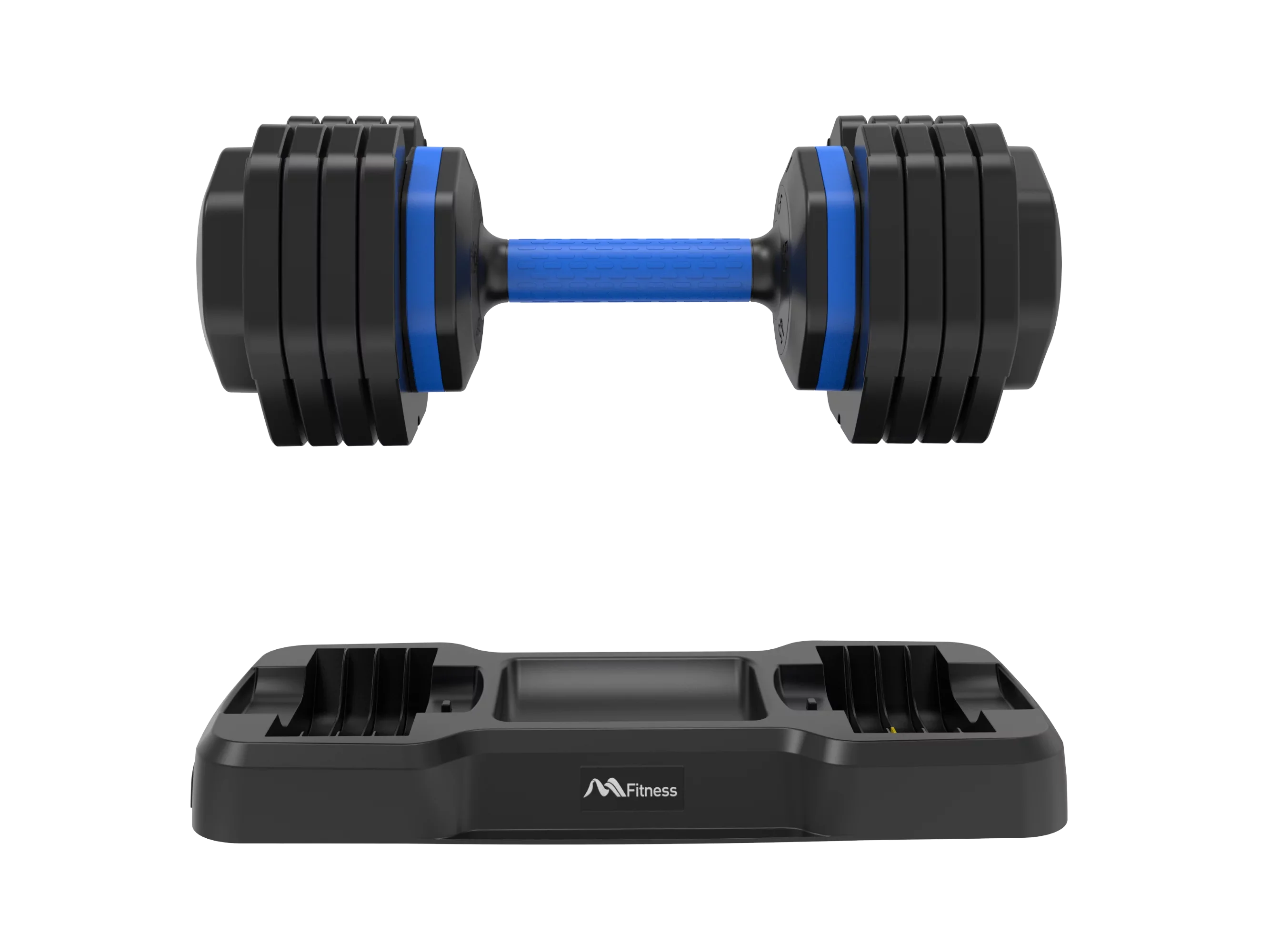Adrinfly Adjustable Dumbbell - 55lb x2 Dumbbell Set of 2 with Anti-Slip Handle, Fast Adjust Weight by Turning Handle with Tray, Exercise Fitness Dumbbell Suitable for Full Body Workout