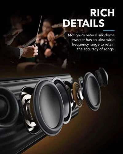 Open Box Soundcore Motion+ Bluetooth Speaker with Hi-Res 30W Audio A3116 - Black