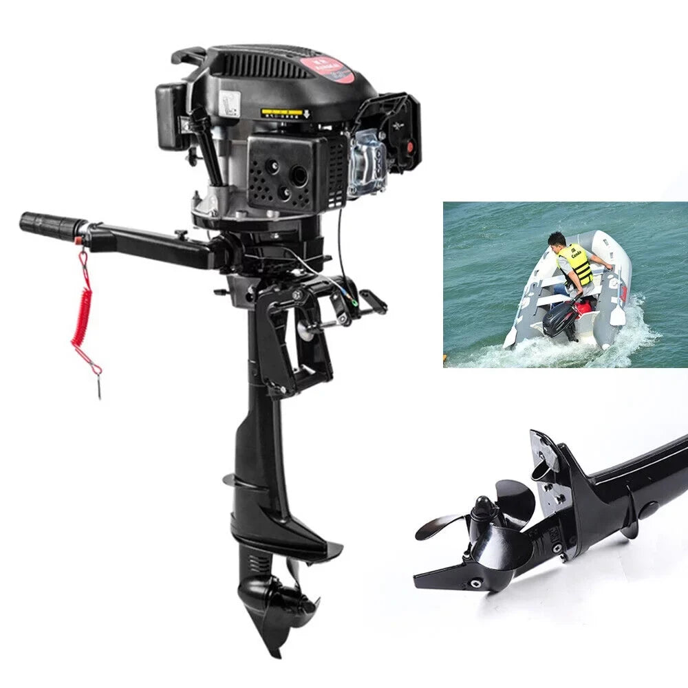 6 HP 4-Stroke Heavy Duty Outboard Motor Fishing Vessel Engine Air Cooling System