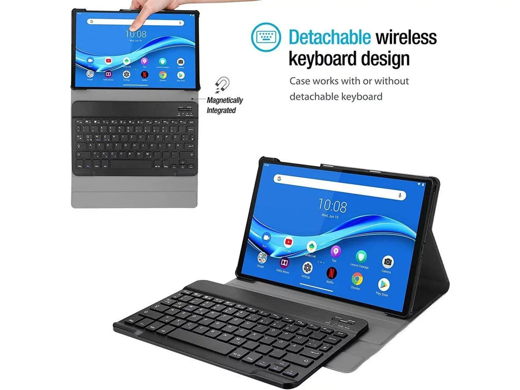 Wireless Keyboard Case for Lenovo Tab K10 2021 / Lenovo Tab M10 FHD Plus 2020 2nd Gen 10.3 inch TB-X606F / TB-X606X Slim Shell Lightweight Stand Coating with Detachable Keyboard