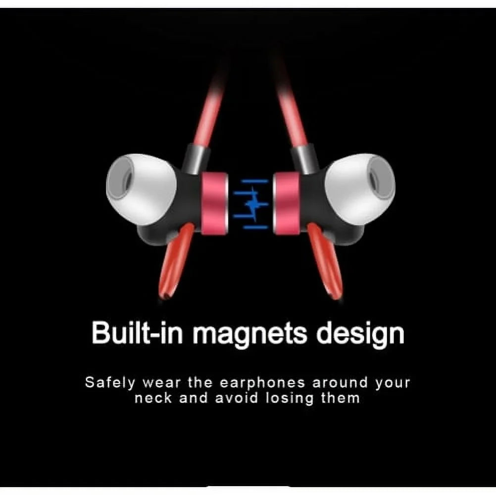 Earphones Sports Wireless Headset Hands-free Mic Neckband Headphones P6Q for Samsung Galaxy Tab S5e 10.5 S4 10.5 S 10.5 SM-T800 Sky S9 Plus, J7 V (2017), S7 Edge, Grand Prime, Perx, S6 Edge+
