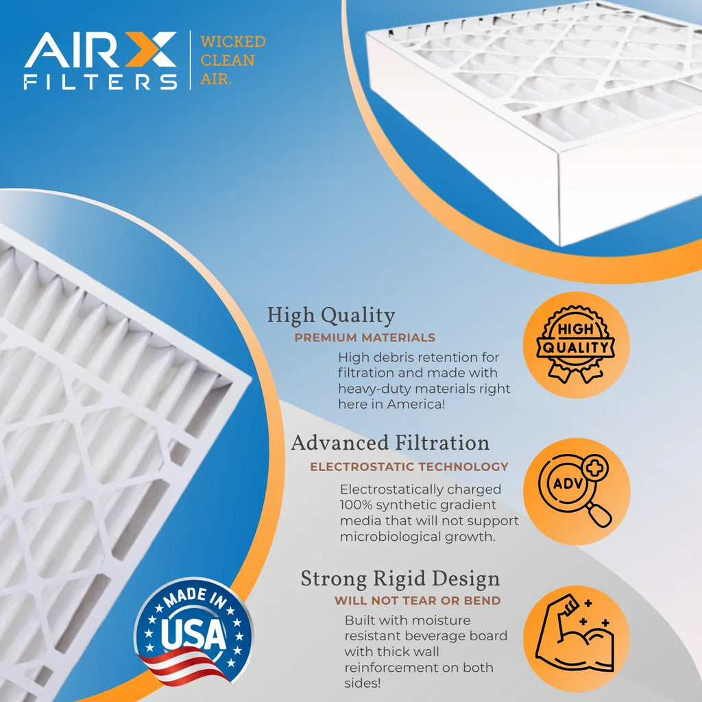 18x24x4 Air Filter MERV 11 Comparable to MPR 1000, MPR 1200 & FPR 7 Electrostatic Pleated Air Conditioner Filter 6 Pack HVAC Premium USA Made 18x24x4 Furnace Filters by AIRX FILTERS WICKED CLEAN AIR.
