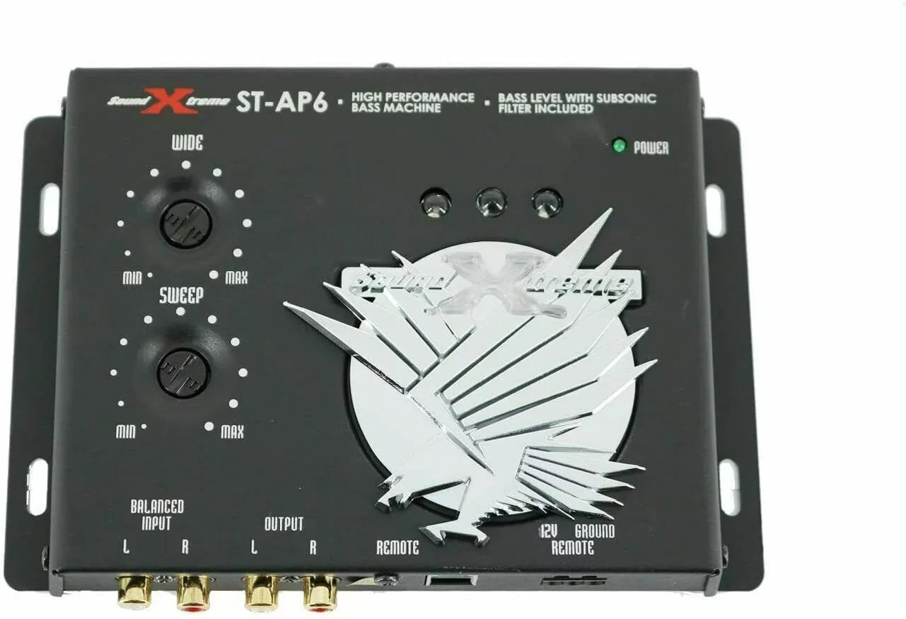 SoundXtreme ST-6 1/2 Din Car Audio Digital Processor, 13.5V, Bass Maximizer Bundle
