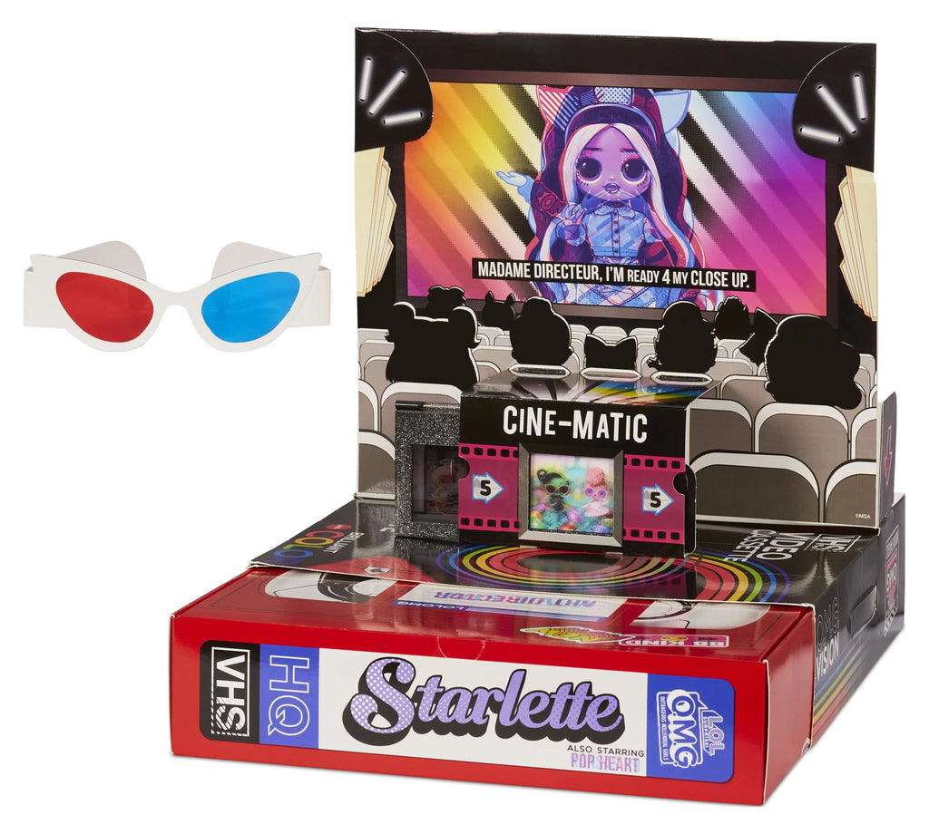 LOL Surprise OMG Movie Magic™ Starlette Fashion Doll With 25 Surprises Including 2 Fashion Outfits, 3D Glasses, Movie Playset - Toys for Girls Ages 4 5 6+