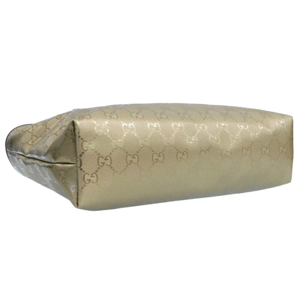 Pre-Owned GUCCI GG Implement Handbag Tote Bag Gold 211138 002123 (Like New)