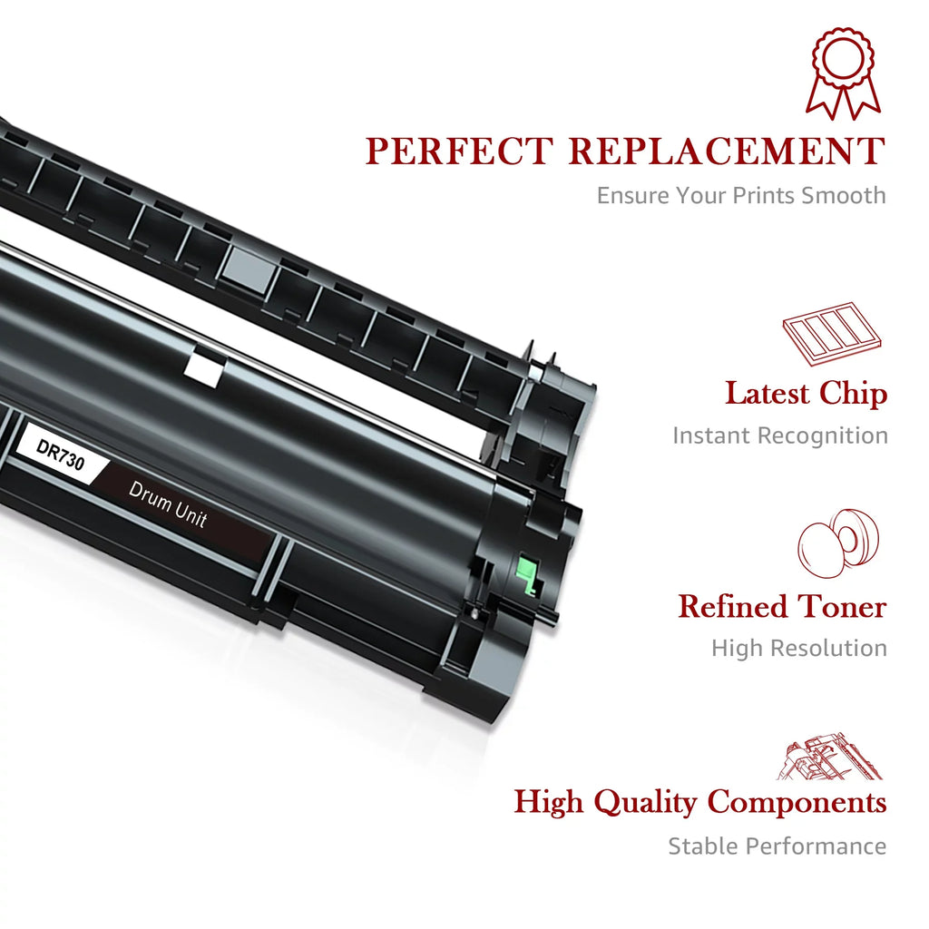 Matching for brother Printer DR730 Drum Unit Toner(2 pack)