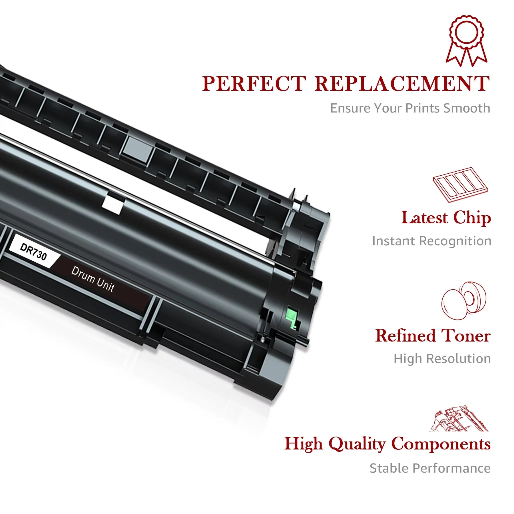 Matching for brother Printer DR730 Drum Unit Toner(2 pack)