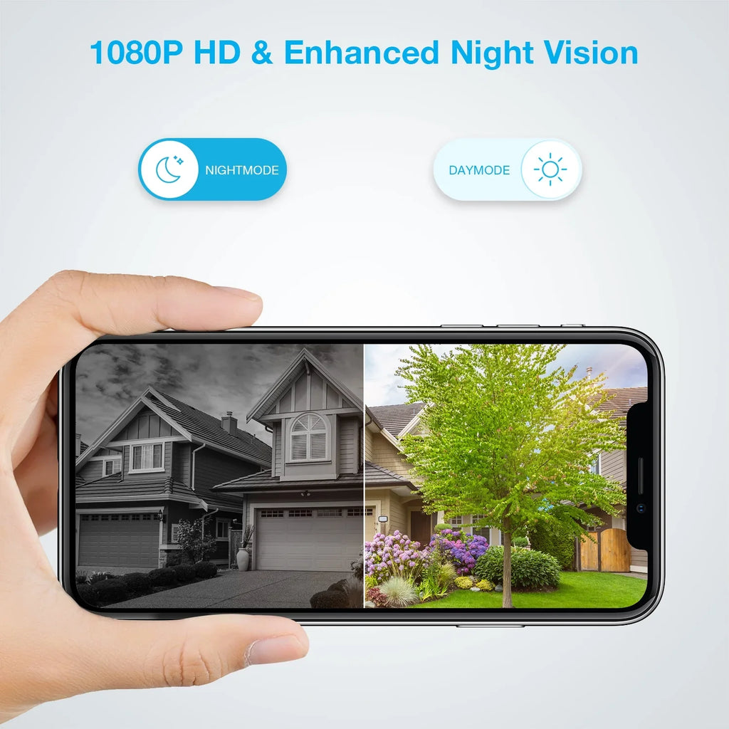Rexing HS01 Wireless Smart Home Security Camera System for Indoor / Outdoor , 1080p , Door Bell , Two-Way , Night Vision W/ Wi-Fi