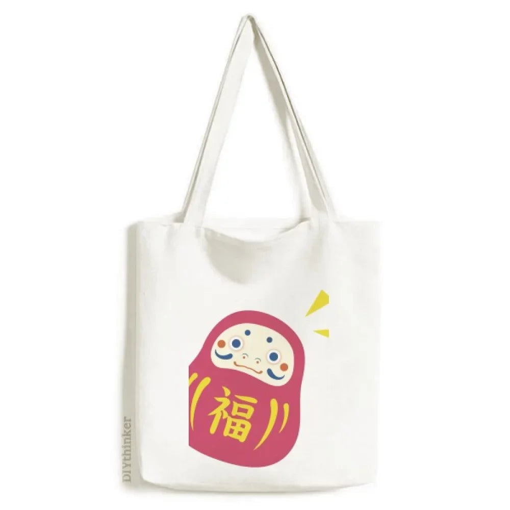 Japanese Travel Lucky Toy Tote Canvas Bag Shopping Satchel Casual Handbag