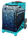 Zuca 18" Sport Bag - Reef with Flashing Wheels (Turquoise Frame)
