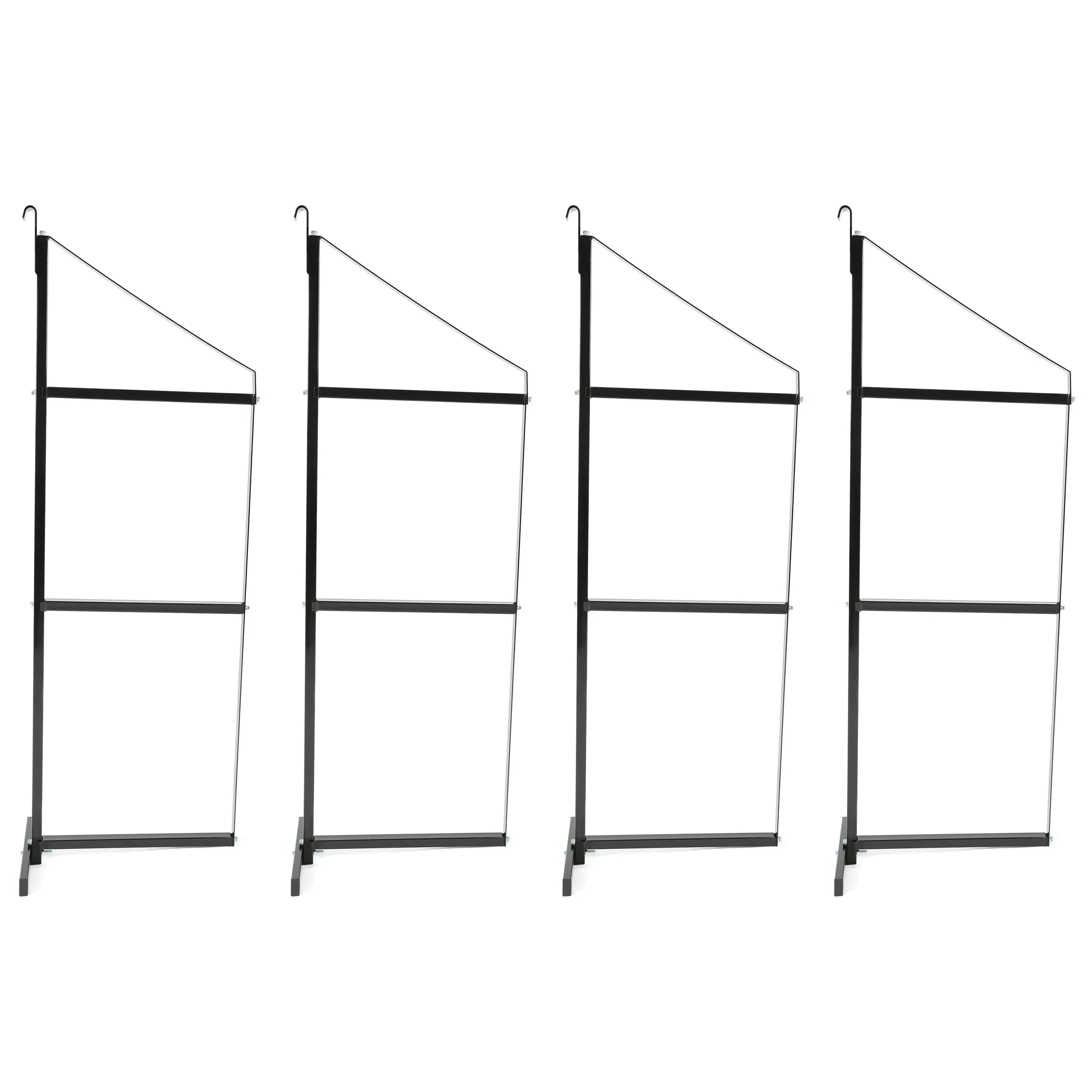 HECASA Cargo Shipping Container Shelving Brackets Black Powder Coated Steel Shelf Brackets for Heavy Duty Trailer Containers