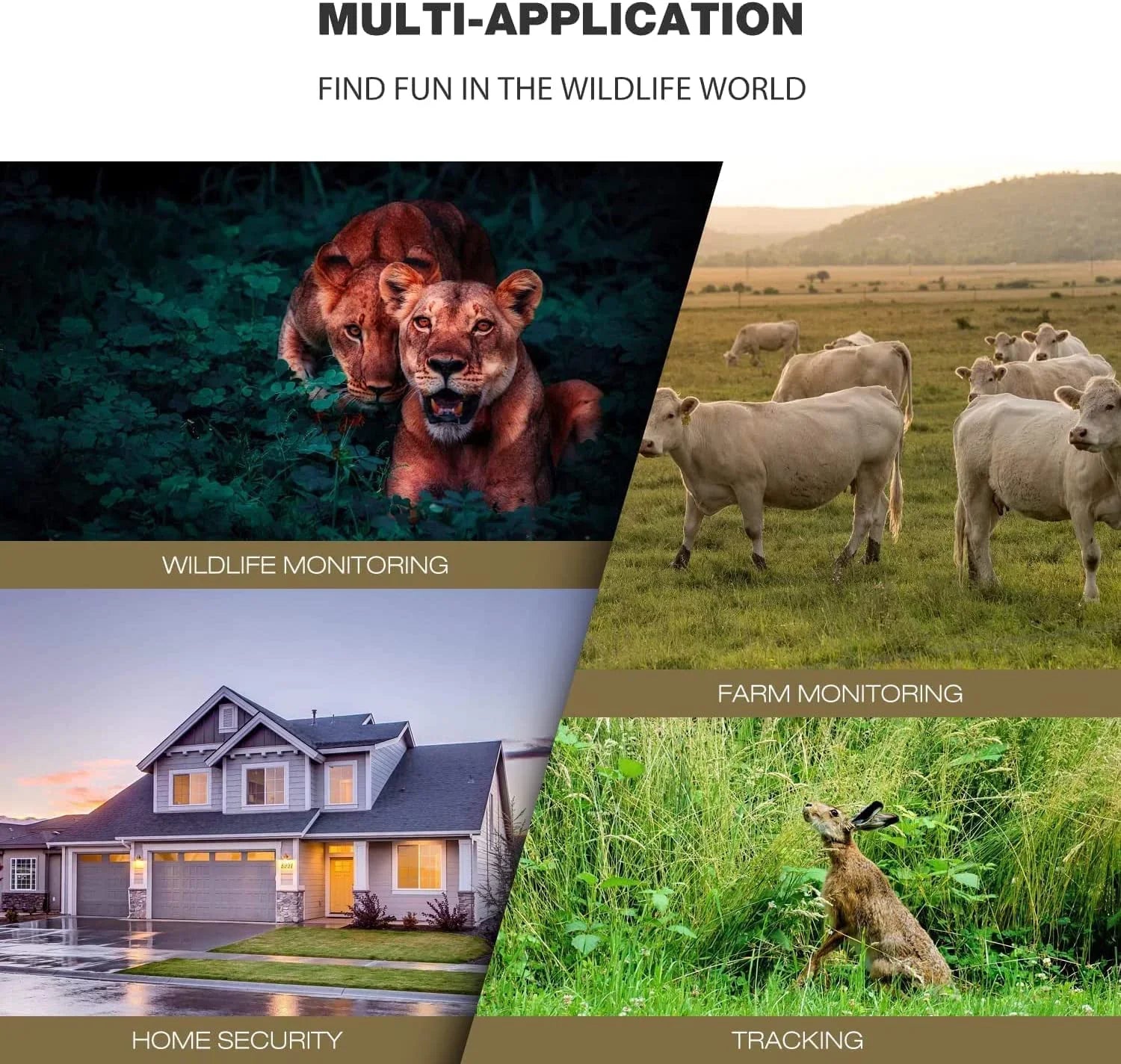 CAMPARK H80 WiFi Bluetooth Trail Camera 20MP 1296P Game Hunting Camera with Nigth Vision Waterproof