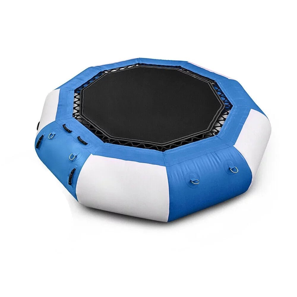 DENEST 17-ft Inflatable Water Trampoline Swimming Pool Lake Bounce Floating Island Water Sport Blue Max Capacity 400kg/ 880lbs