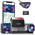 JOMISE Dual Dash Cam Front Rear 4K Full HD Camera Cars Wi-Fi GPS 170° G-Sensor Night Vision