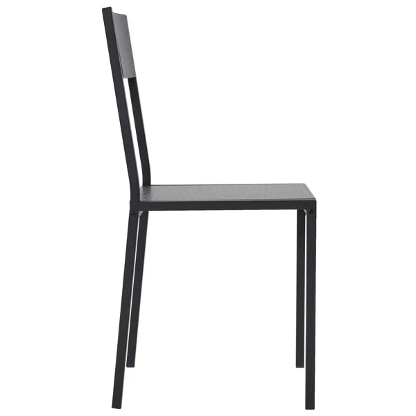 ALFRESCO Black 4-Piece Dining Table Set for 4 - Includes 2 Chairs, 1 Bench, Perfect for Small Spaces