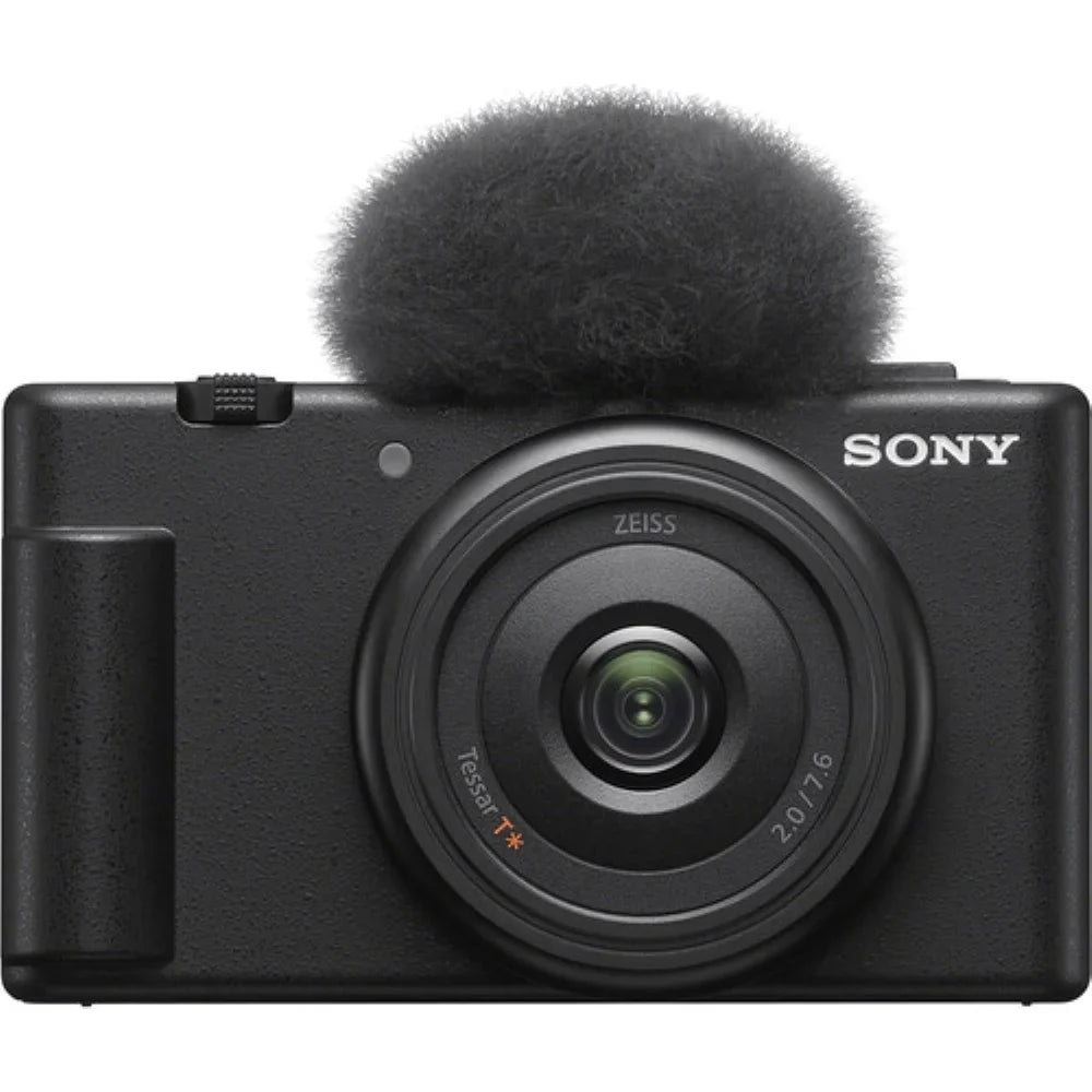 Sony ZV-1F Vlogging Camera | Black Bundle with Sony Vlogger Accessory Kit + K&M Camera Cleaning Cloth + Precision Design Camera Cleaning Kit (4 Items)