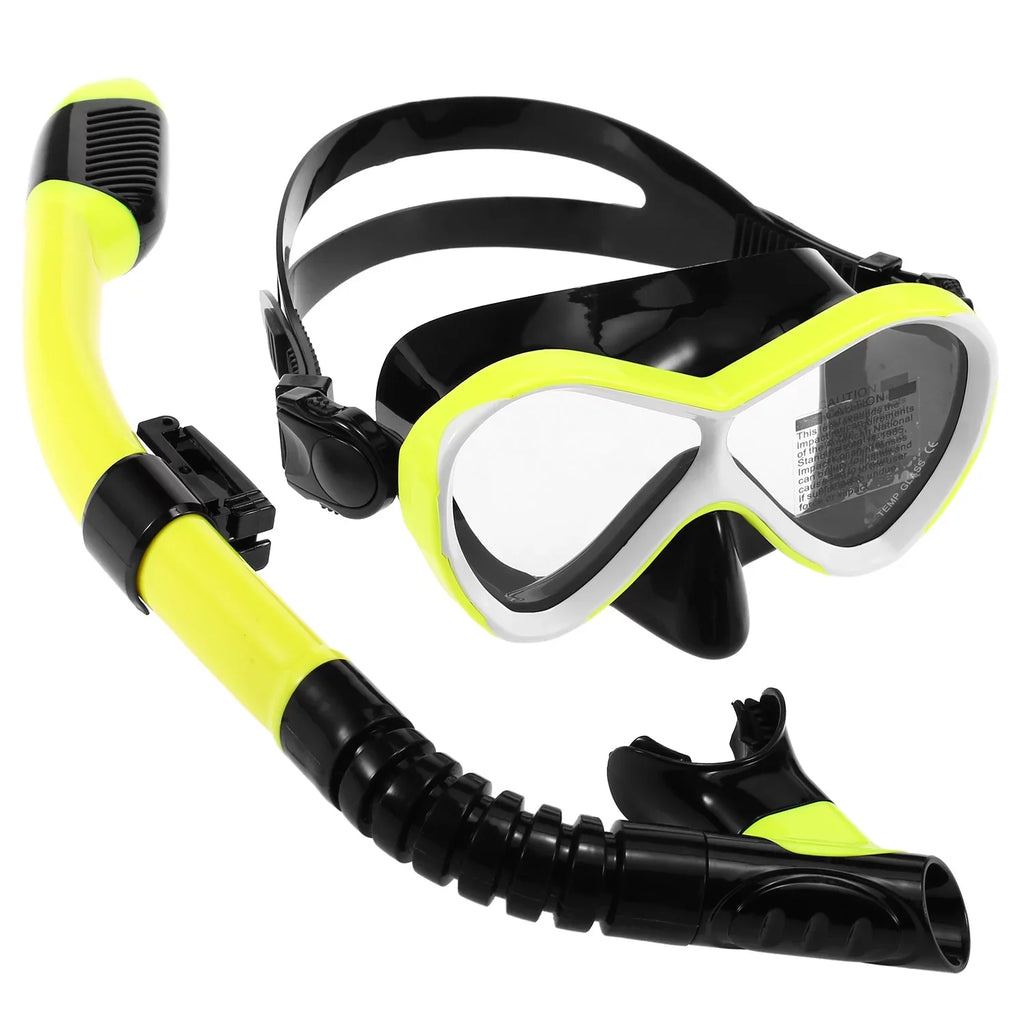 Apexeon Kids Professional Swimming Goggles with Snorkel Tube Set - Fog Impervious Goggles for Snorkelers - Excellent for Kids' Water Excursions
