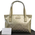 Pre-Owned GUCCI GG Implement Handbag Tote Bag Gold 211138 002123 (Like New)
