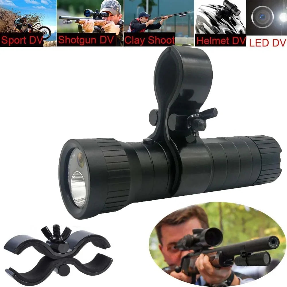 Sport Action DV Camera, Waterproof Hunting Camera for Clay Shooting and Hunting Helmet Cam Body Mounted