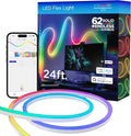 CXIAN Premium Smart Color Changing LED Strip Lights, 24ft, Indoor/Outdoor Flexible Light Strip, Fully Customizable Color, Dimmable, Built in Timer, Under Cabinet Lighting, 58088