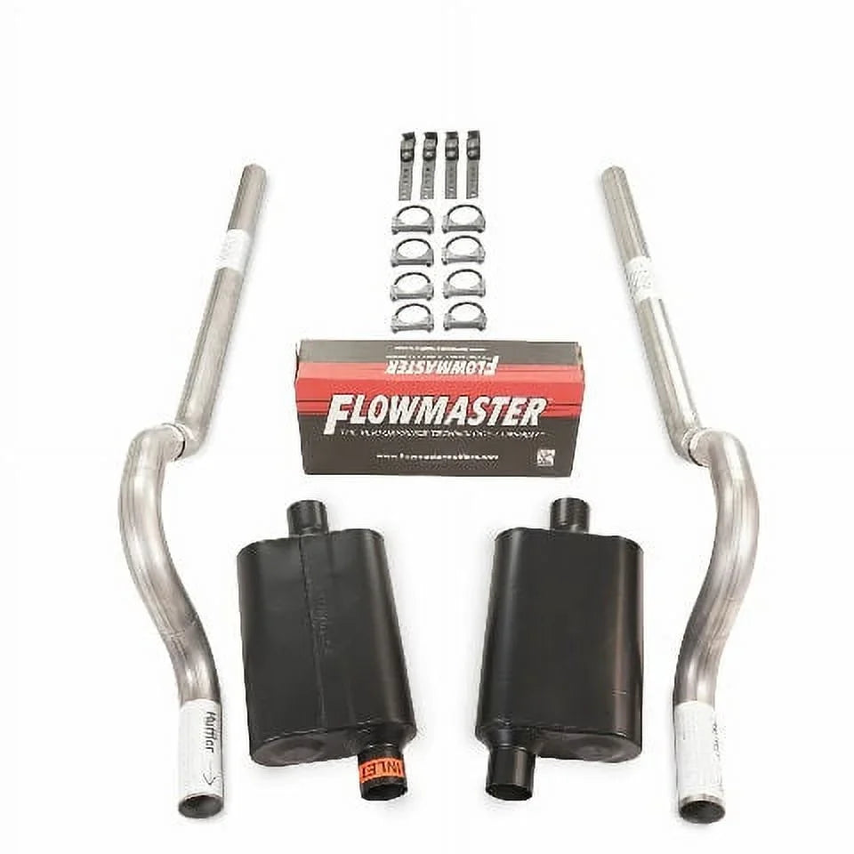 62-74 Mopar B Body Car 2.5" Dual Exhaust Kit Flowmaster Super 44 Rear Exit No T