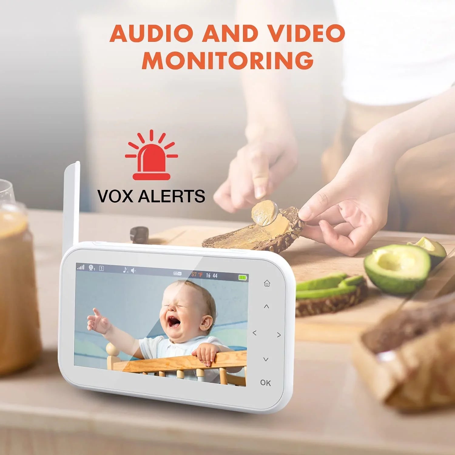 Rexing BM1 Baby Monitor w/ Recording Capabilities 4.5" IPS Display