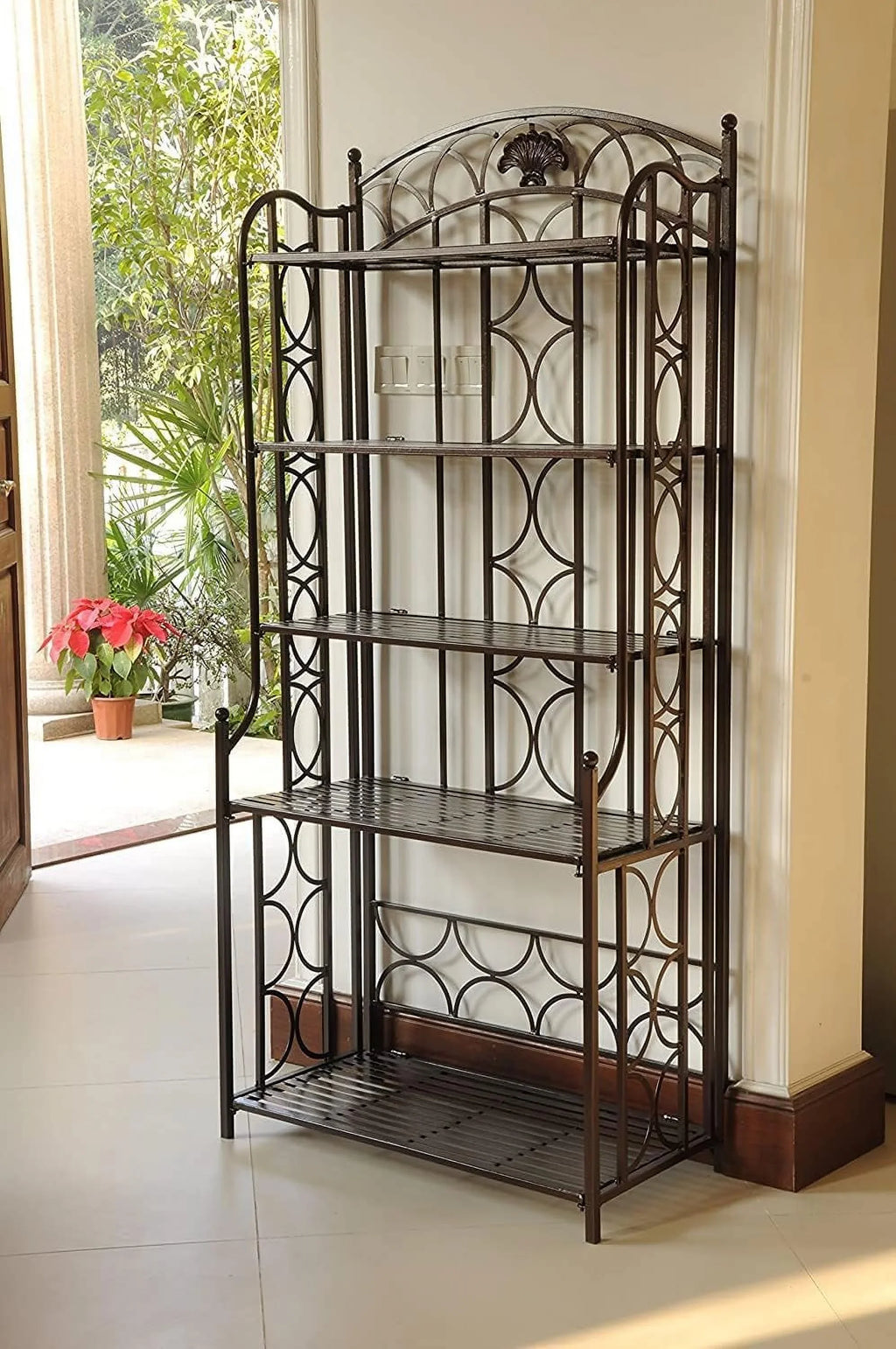 Iron Indoor/Outdoor Bakers Rack Space-Efficient For Cooling Baked Goods, Kitchen, Pantry Or Dining Area Allows For Good Ventilation, 70" D X 32" W X 4"