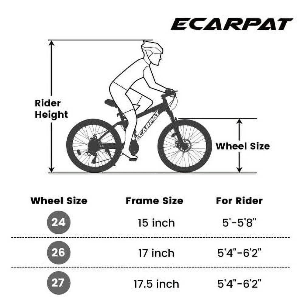 Mountain Bike 26 Inch Wheel, 21-Speed U-Brakes Twist Shifter, Carbon Steel Frame Youth Teenagers Mens Womens Trail Commuter City Snow Beach Mountain Bicycles(Blue-Purple)