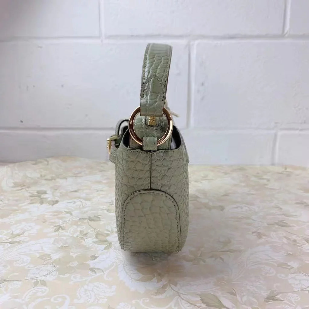 Michael Kors Emilia 35T1Gu5C6E Half Moon Crossbody Bag In Army Green