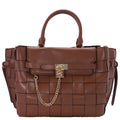 Michael Kors Luggage Large Woven Hamilton Legacy Belted Satchel