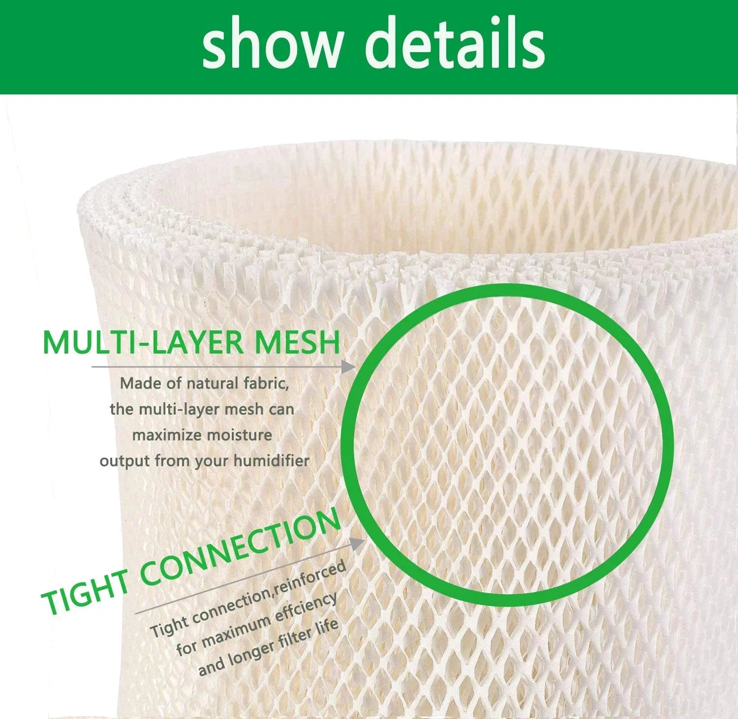 ITidyHome 4-Pack Replacement for Emerson MAF2 Moist air Wicking Humidifier Filter Designed to Fitting with Emerson Part # MAF2 & Kenmore Part # 15508, Noma Part #EF2.