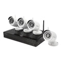 Samsung Wisenet SNK-B73040BW 4 Channel 1080p Full HD NVR Video Security System with 1TB Hard Drive and 4 1080p Wireless Climate Impervious Bullet Cameras