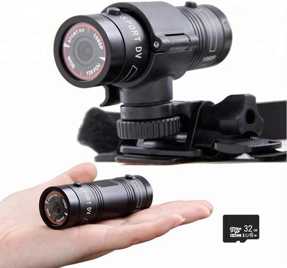 Wzquisite Motorcycle Helmet Camera, Bike Video Camera- 1080p Sports Action Camera 120° Wide Angle Camcorder Waterproof
