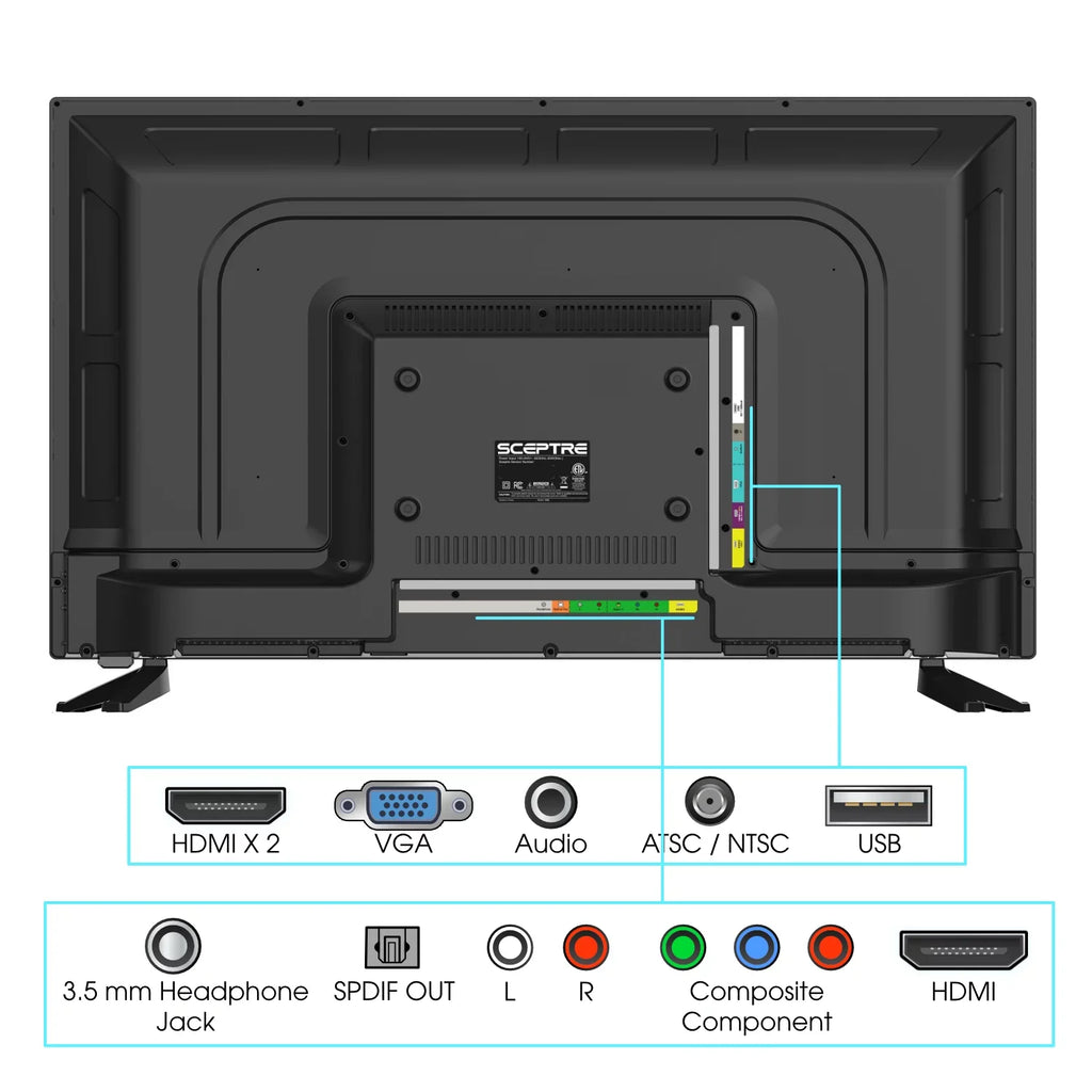 Sceptre 32" Class 1080P FHD LED TV X325BV-FSR