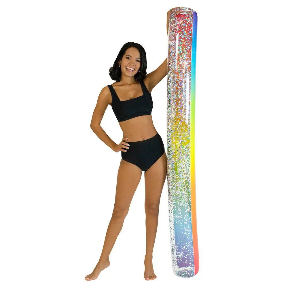 PoolCandy Rainbow Collection Party Pack with Deluxe Sun Chair and Jumbo Pool Noodle PC6123GRH