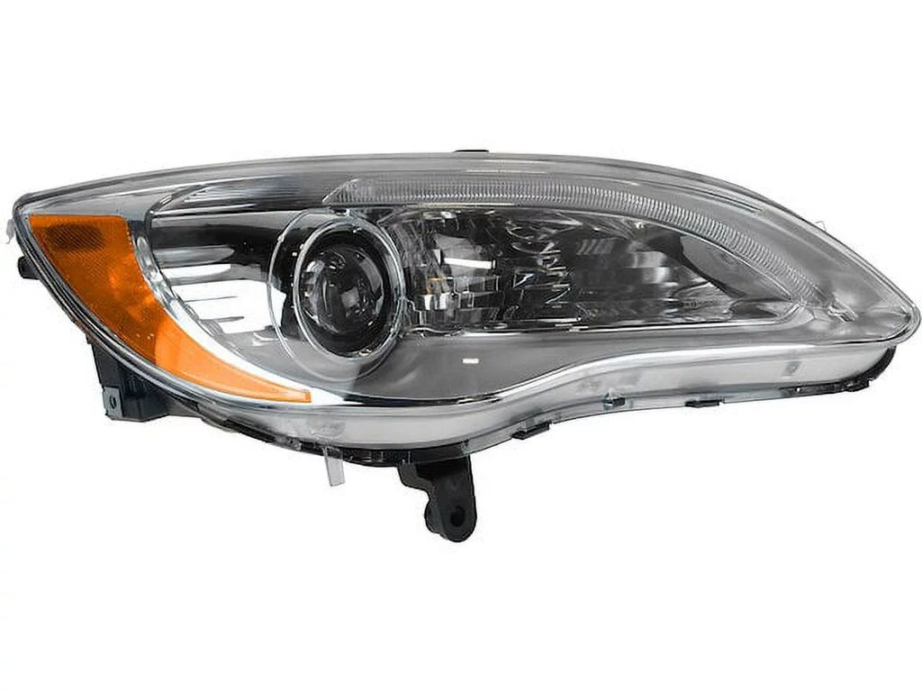 Right Passenger Side Halogen Headlight Assembly - with Chrome Bezel - Suitable with 2011 - 2014 Chrysler 200 2012 2013