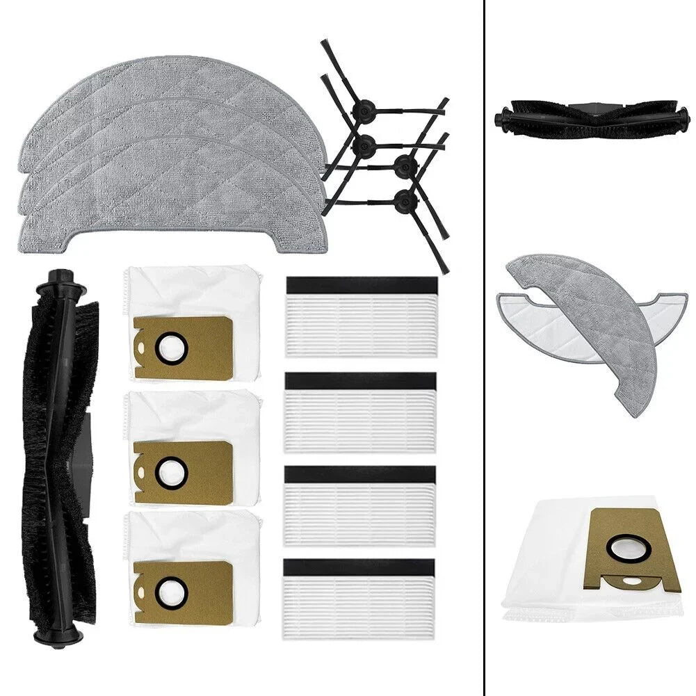 For AIRROBO T10+Robot Vacuum Cleaner Mop Pads Dust Bags Brush Grade Parts