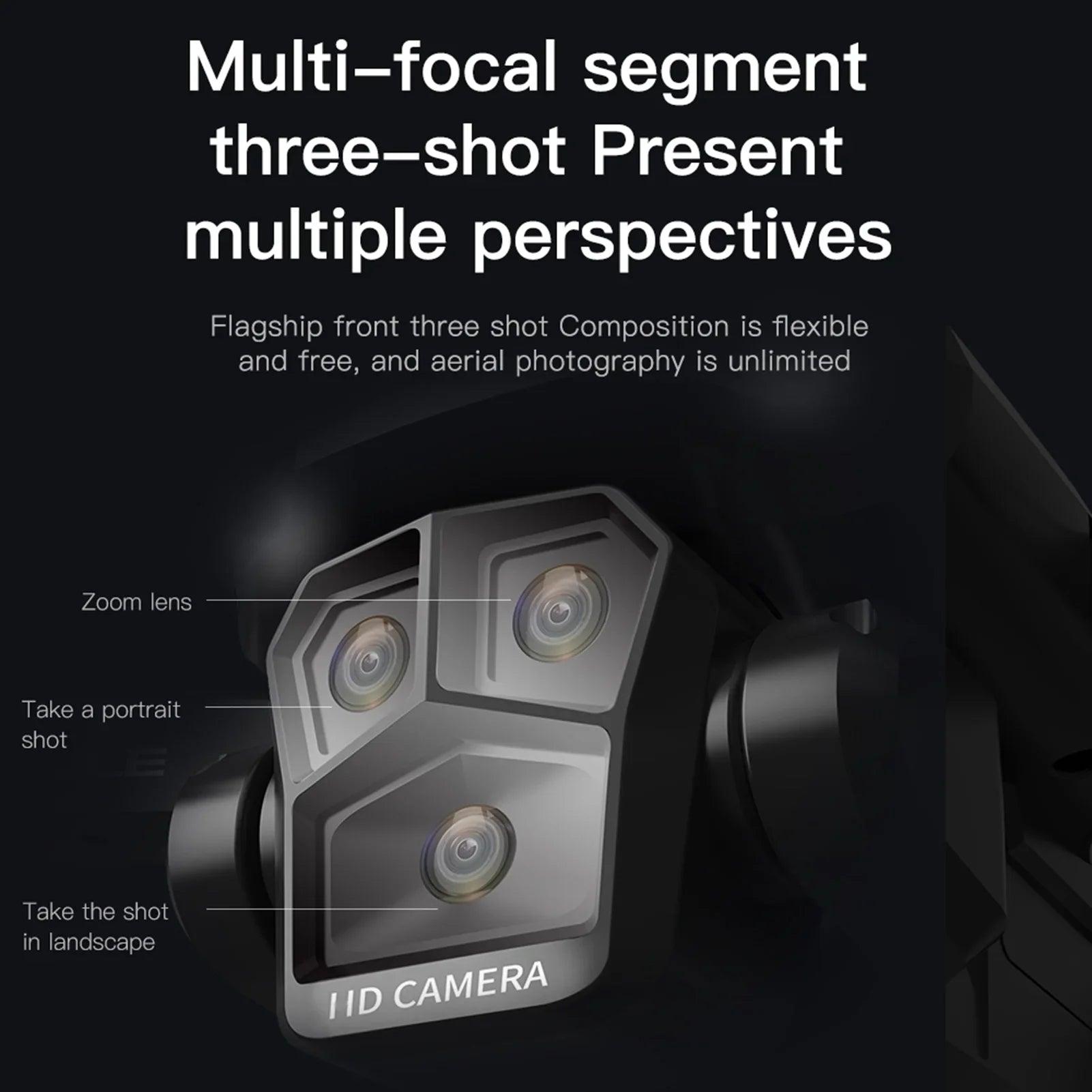 Dcenta Remote Control with Camera 4K 3 Front Camera 2 Bottom Camera Obstacle Avoidance 5GWiFi FPV Storage Bag Package Trajectory Flight Gesture Photography Follow Flight