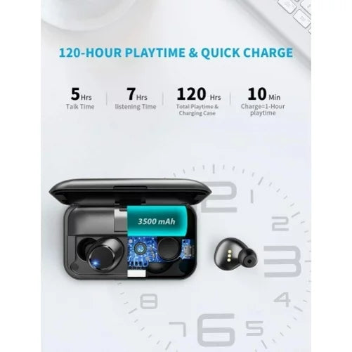 Wireless Earphones TWS Headphones True Stereo Earbuds w Mic Charging Case R8P for T-Mobile REVVL V Plus 5G 4 Plus - TCL 10L, Tab 8, 30 XE 5G, 20 XE, V 5G, 10 Pro 5G UW - Vankyo MatrixPad S10
