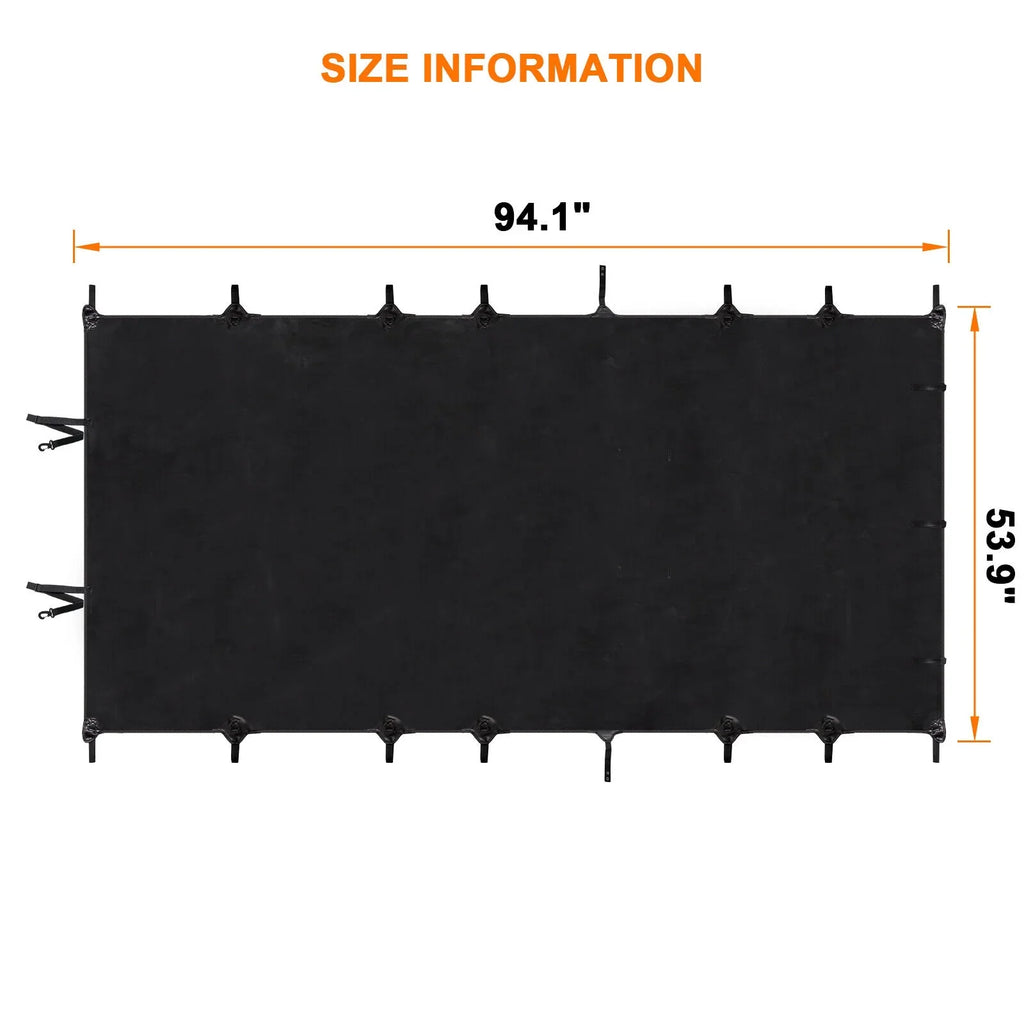 Soft Top Bikini Top Protection for Jeep Wrangler JK 2007-2017 2-Door Extended PU Leather Anti-UV Top Roof Black