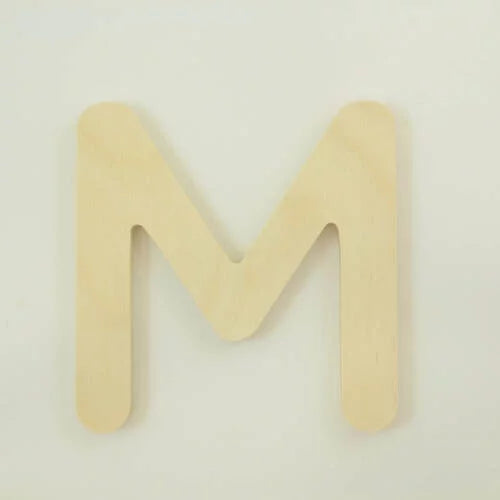 Package of 1, 18 Inch X 1" Baltic Birch "M" Wood Letters In The Gotham Rounded Font | Thick | Upper Case For Art & Craft Project, Made in USA