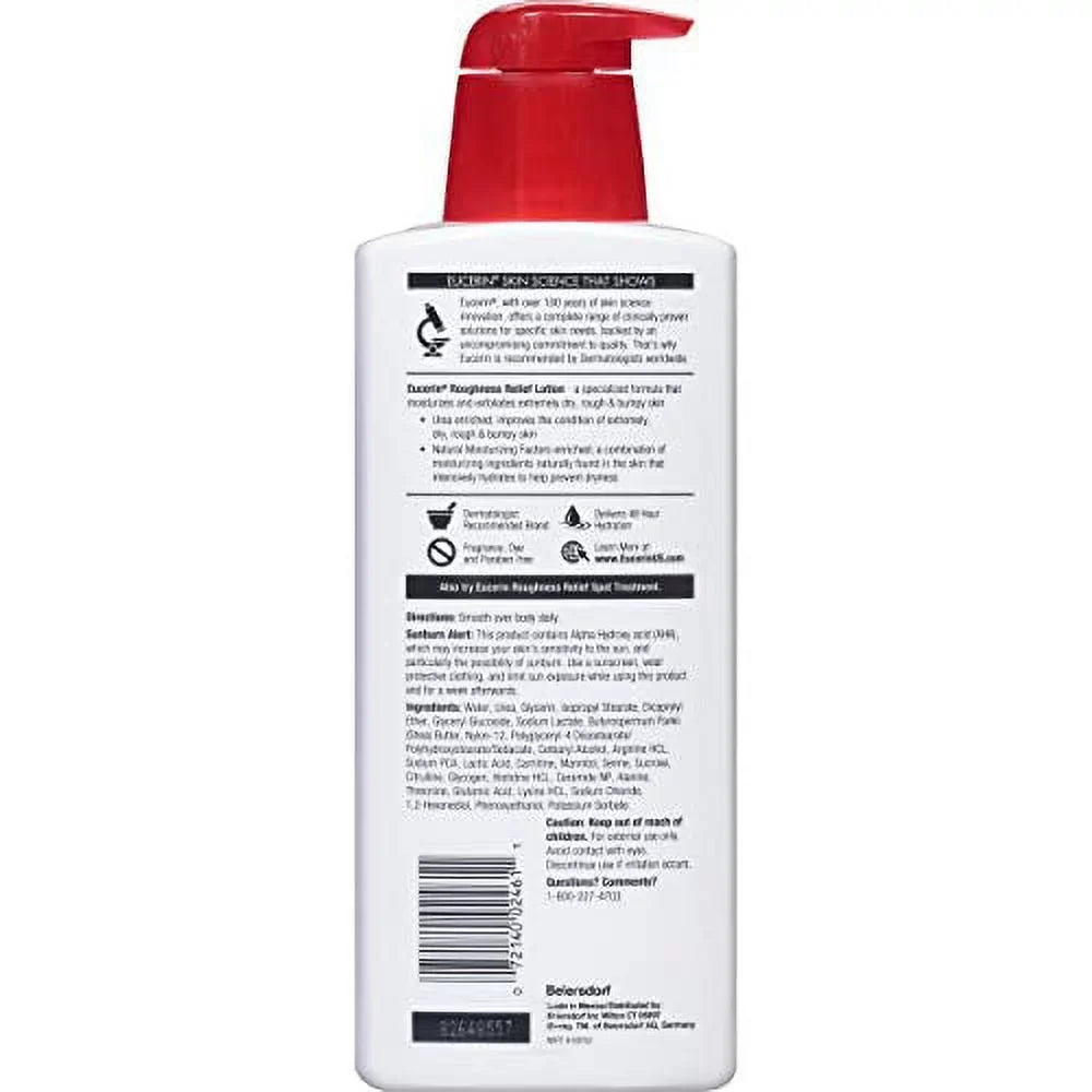 Eucerin Roughness Relief Lotion - Full Body Lotion for Extremely Dry, Rough Skin - 16.9 fl. oz. Pump Bottle
