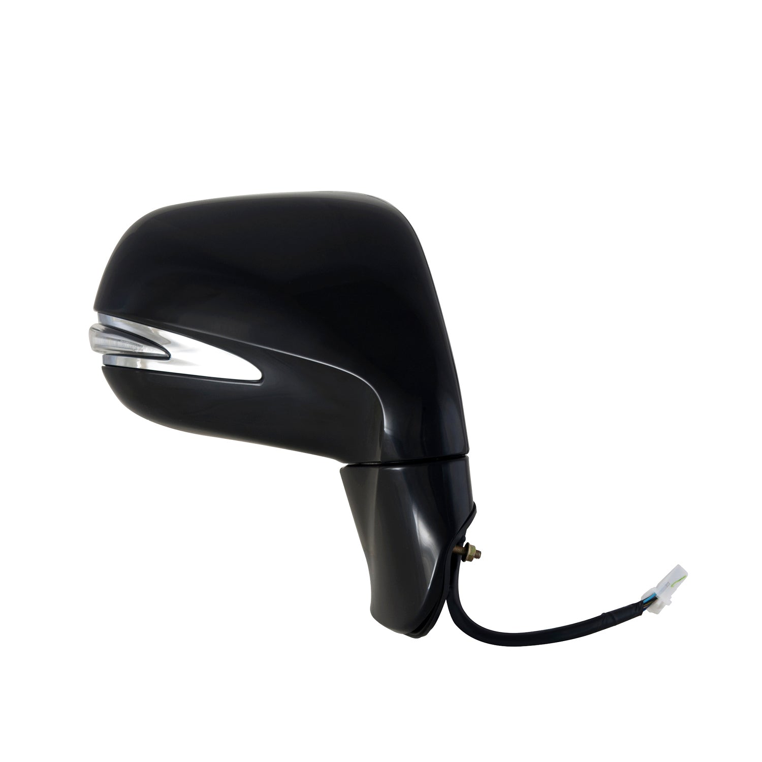 70157T - Fit System Passenger Side Mirror for 10-12, Lexus RX350, RX450h, Canada Built, black, PTM, w/ turn signal, memory, puddle lamp, foldaway, w/o auto dimming, w/o camera, Heated Power